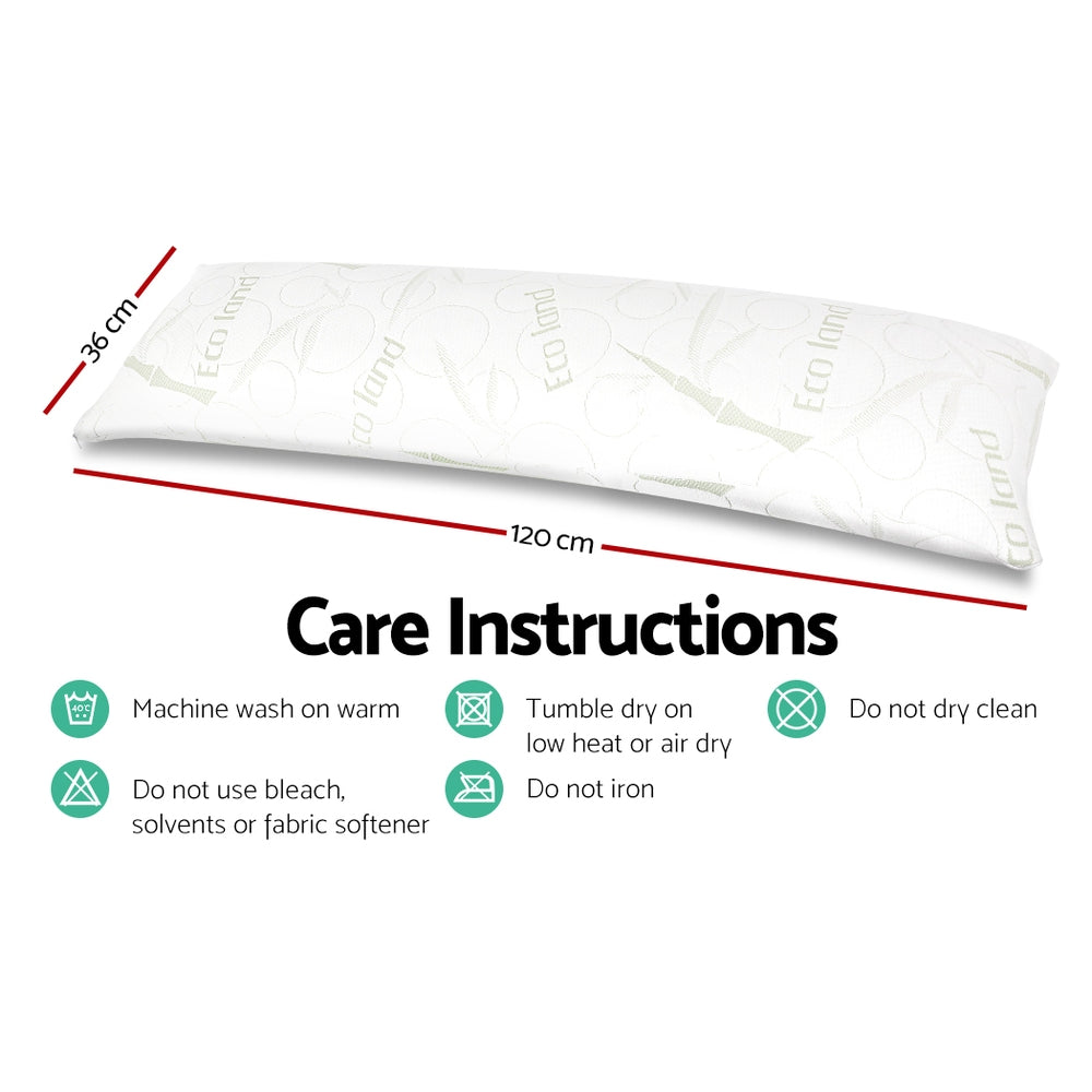 Giselle Bedding Full Length Body Pillow – Memory Foam Support for Side Sleepers & Pregnancy