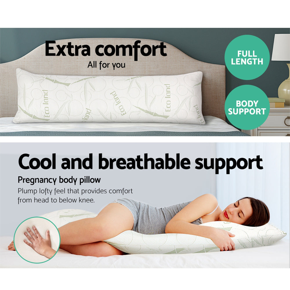 Giselle Bedding Full Length Body Pillow – Memory Foam Support for Side Sleepers & Pregnancy