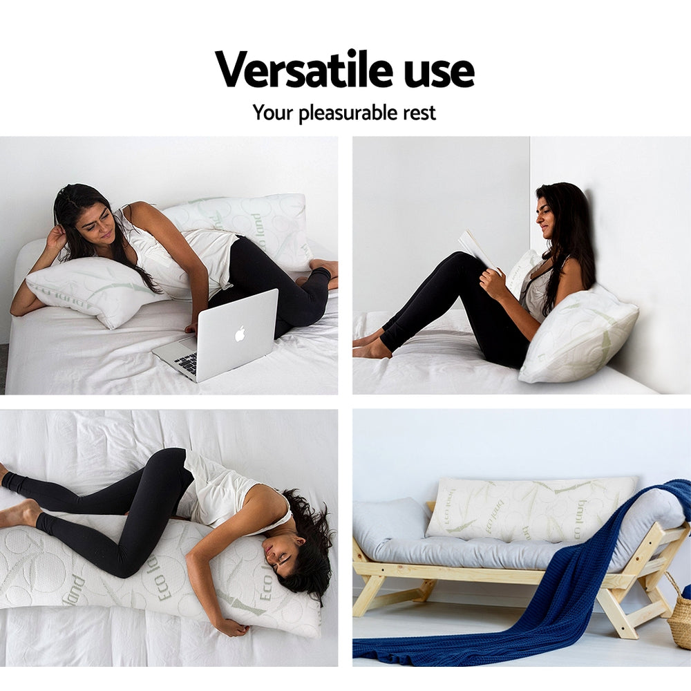 Giselle Bedding Full Length Body Pillow – Memory Foam Support for Side Sleepers & Pregnancy