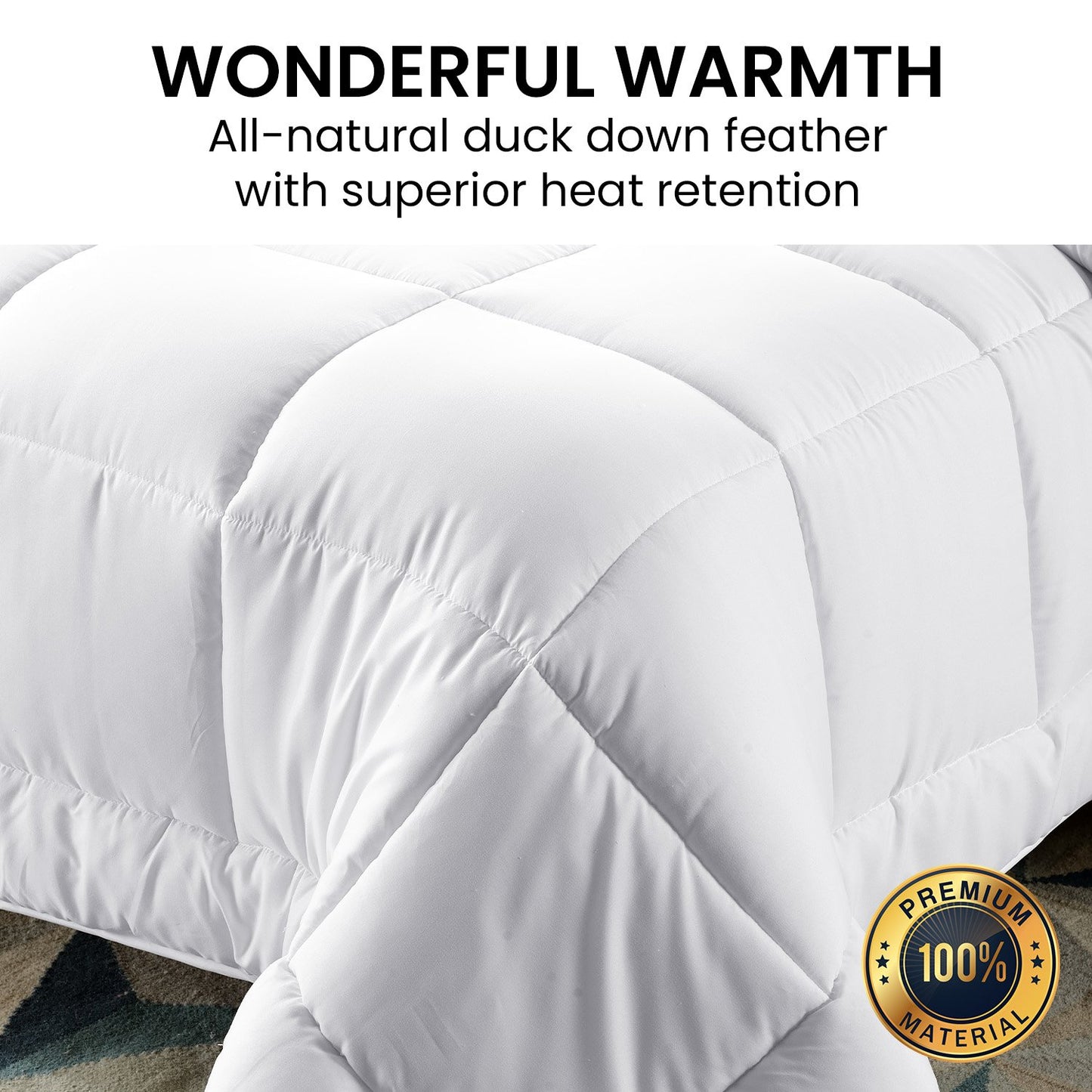 Laura Hill 700GSM Duck Down Feather Quilt – Soft, Hypoallergenic Warmth for Every Winter Night