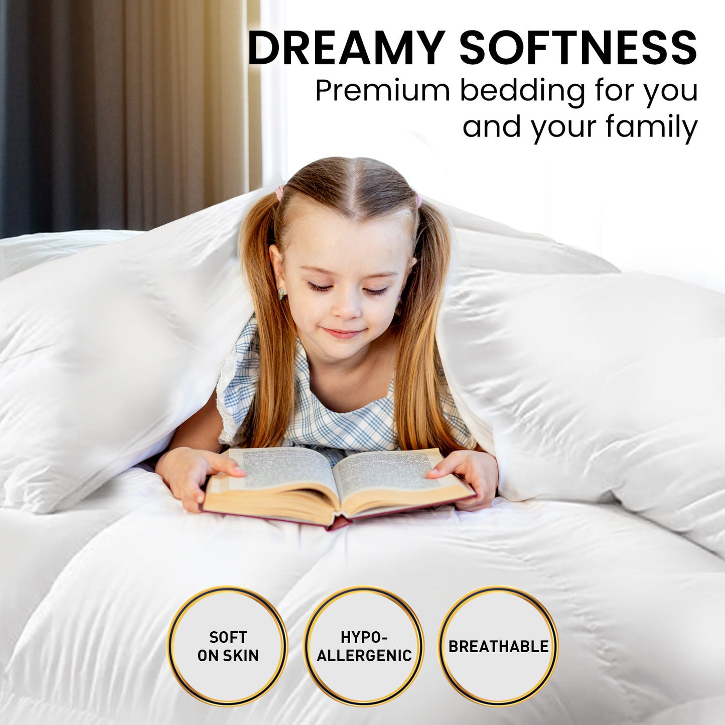 Laura Hill 700GSM Duck Down Feather Quilt – Soft, Hypoallergenic Warmth for Every Winter Night