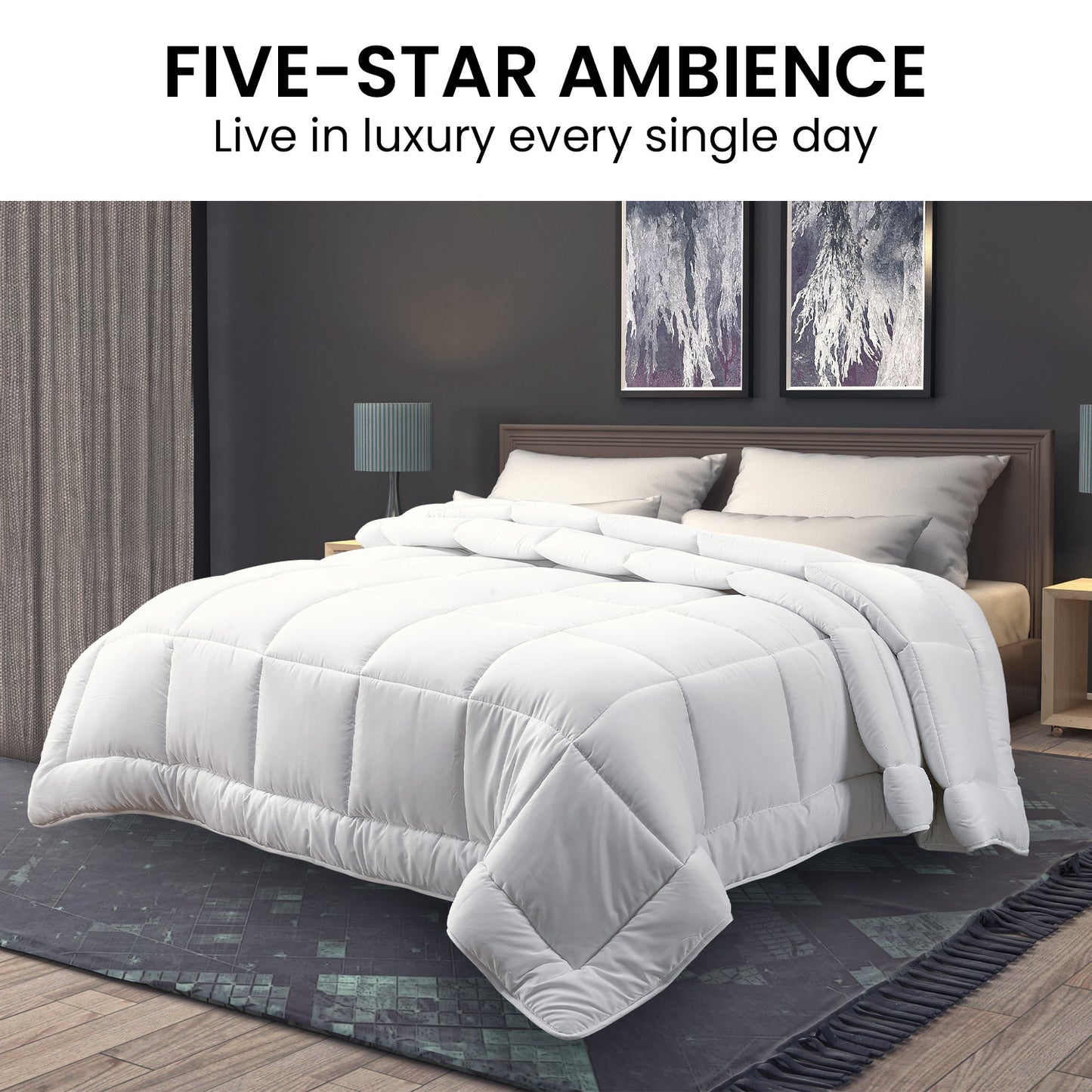 Laura Hill 700GSM Goose Down Feather Quilt – Snuggle, Sleep, and Stay Warm in Style