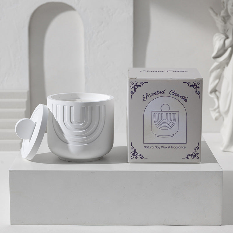 U-Shaped Scented Candle – Hand-Poured Soy Wax in Stylish Ceramic Cup with Lid – Available in 6 Scents