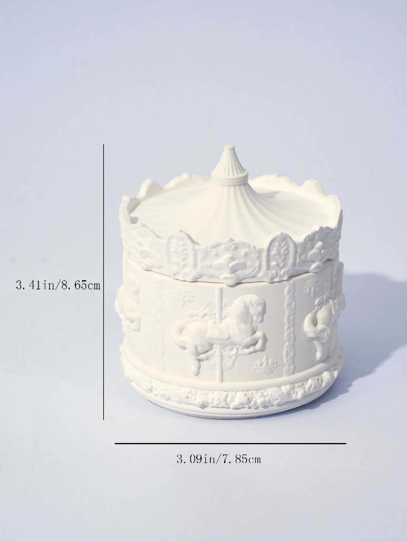 Carousel Dreams Aromatherapy Candle – Whimsical Scented Delight in Reusable Gypsum Jar
