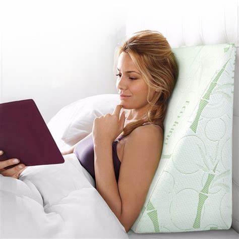 3-in-1 Bed Wedge Pillow – Back, Leg & Head Support with Cool Gel Memory Foam